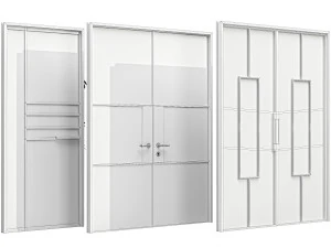 Set Technical Door 03 3D Model