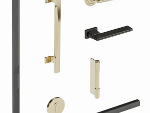 Set Technical Door 03 3D Model