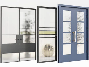 Set Technical Door 03 3D Model