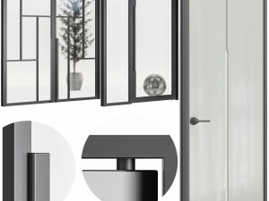 Set Modern Door 06 3D Model