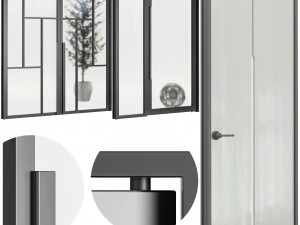 Set Modern Door 06 3D Model
