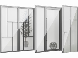 Set Modern Door 06 3D Model