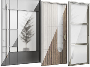 Set Modern Door 06 3D Model