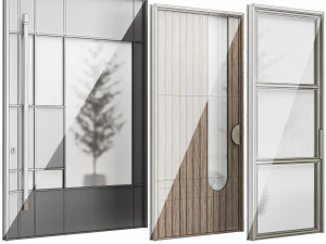 Set Modern Door 06 3D Model