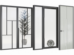 Set Modern Door 06 3D Model