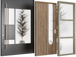 Set Modern Door 06 3D Model