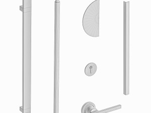 Set Modern Door 06 3D Model