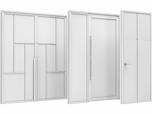 Set Modern Door 06 3D Model