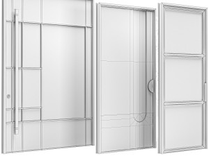Set Modern Door 06 3D Model