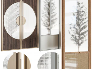 Set Modern Door 07 3D Model