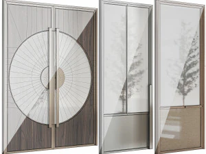 Set Modern Door 07 3D Model