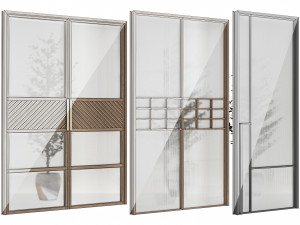Set Modern Door 07 3D 模型