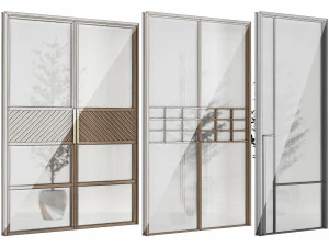 Set Modern Door 07 3D Model