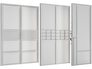 Set Modern Door 07 3D 模型
