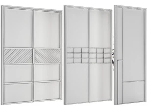 Set Modern Door 07 3D Model