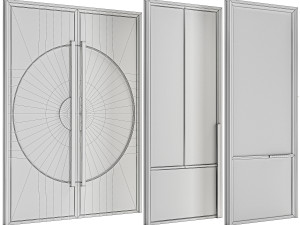 Set Modern Door 07 3D 模型