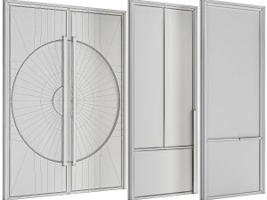 Set Modern Door 07 3D Model