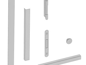 Set Modern Door 07 3D 模型