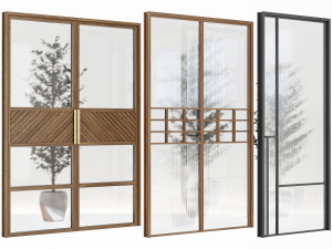 Set Modern Door 07 3D 模型