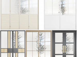 Установить современную дверь 08 3D Модель