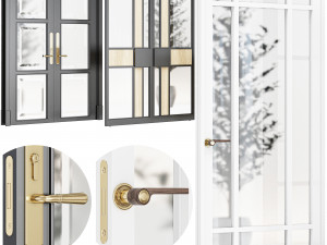 Set Modern Door 08 Modello 3D