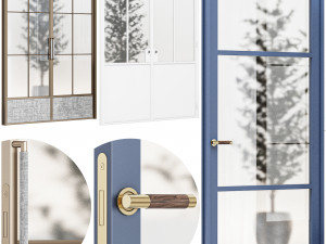 Set Modern Door 08 Modello 3D