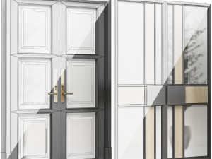 Set Modern Door 08 Modello 3D