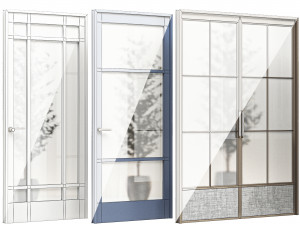 Set Modern Door 08 Modello 3D