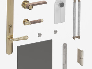 Set Modern Door 08 Modello 3D