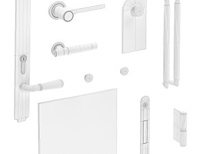 Set Modern Door 08 Modello 3D