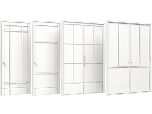 Set Modern Door 08 Modello 3D
