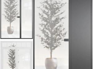 Set Modern Door 09 3D Model