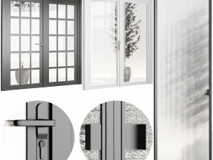 Set Modern Door 09 3D Model