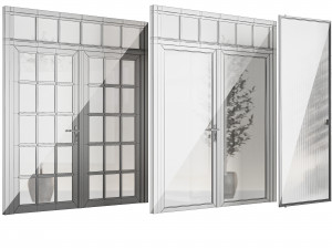 Set Modern Door 09 Modello 3D