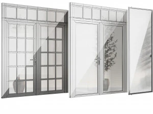 Set Modern Door 09 3D Model