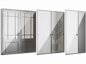 Set Modern Door 09 Modello 3D