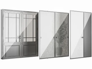 Set Modern Door 09 3D Model