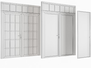 Set Modern Door 09 Modello 3D