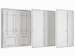 Set Modern Door 09 Modello 3D