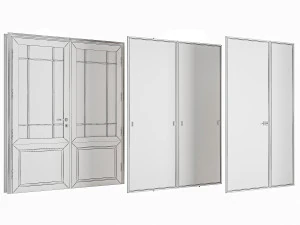 Set Modern Door 09 3D Model