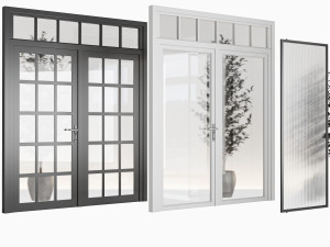 Set Modern Door 09 Modello 3D