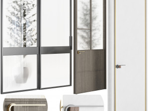 Set Modern Door 10 Modelo 3D