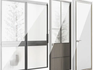 Set Modern Door 10 3D Model