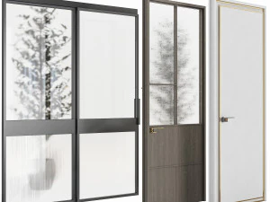 Set Modern Door 10 3D Model