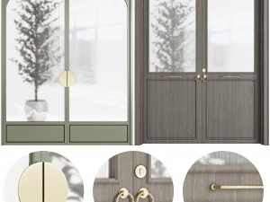 Set Modern Door 11 3D Model