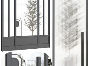 Set Modern Door 11 3D Model