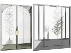 Set Modern Door 11 3D Model