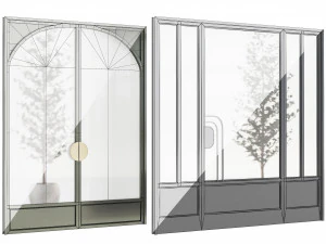 Set Modern Door 11 3D Model