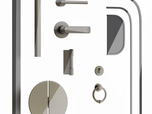 Set Modern Door 11 3D Model