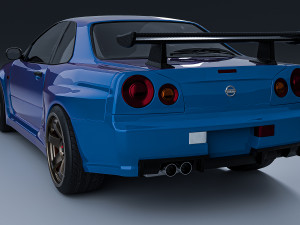 Nissan skyline GTR Modelo 3D